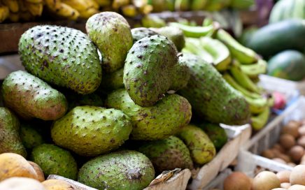 Soursop fruit for sale at a local market